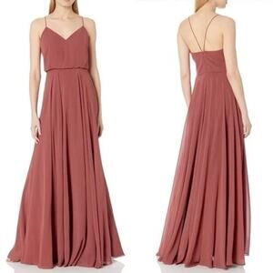 Jenny Yoo BHLDN Inesse Dress Size 8 Mauve Anthropologie Bridesmaid Cinnamon Rose